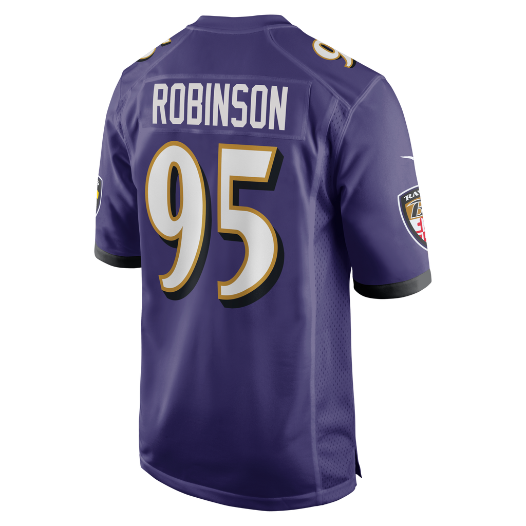 Baltimore Ravens Tavius Robinson Purple Team Game Jersey product image 3, provided for visual reference and product detail