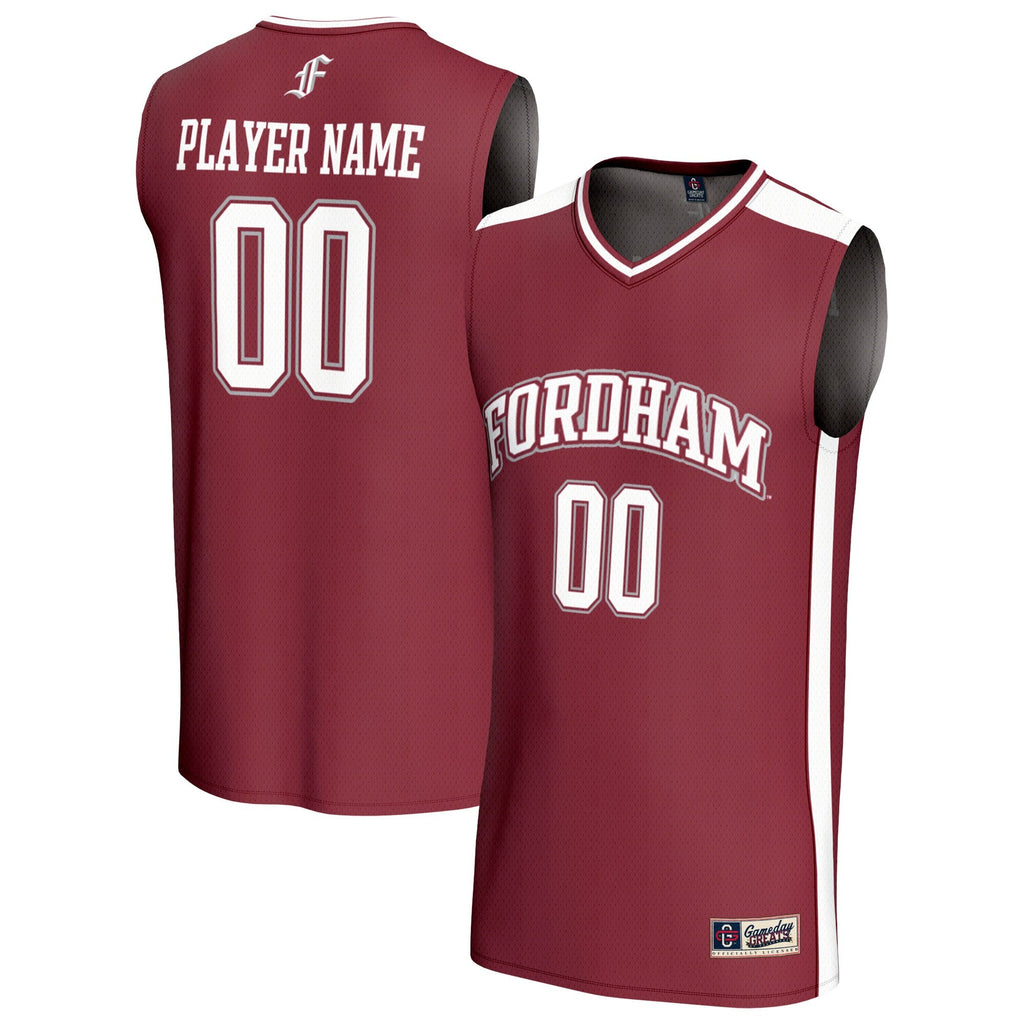 Fordham Rams Lightweight Collegiate Basketball NIL Pick-A-Player Fashion Jersey - Maroon product image 2, provided for