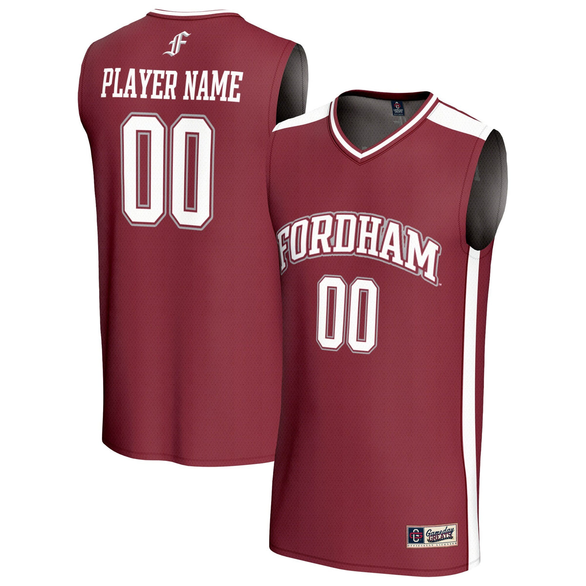 Fordham Rams Lightweight Collegiate Basketball NIL Pick-A-Player Fashion Jersey - Maroon product image 2, provided for
