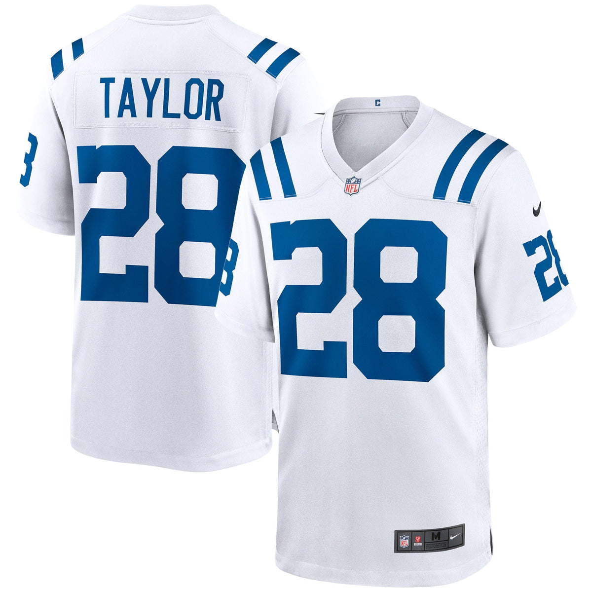 Indianapolis Colts Jonathan Taylor White Game Jersey product image 2, provided for visual reference and product detail review