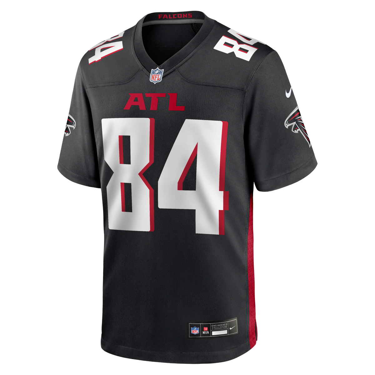 Atlanta Falcons Alfred Jenkins Black Game Retired Player Jersey product image 2, provided for visual reference and product