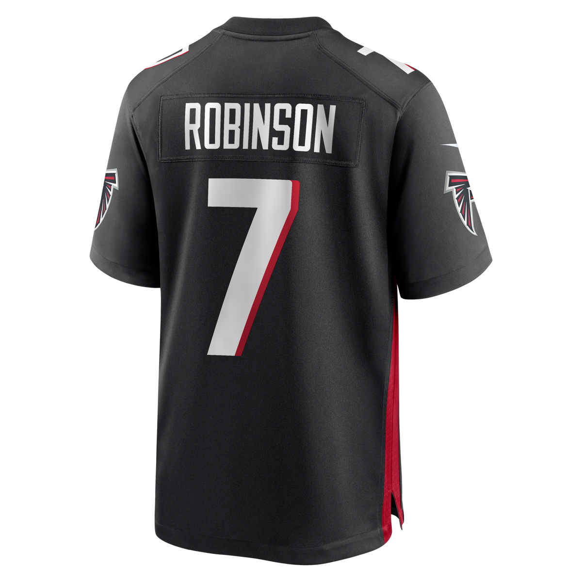 Atlanta Falcons Bijan Robinson Black Game Jersey product image 3, provided for visual reference and product detail review