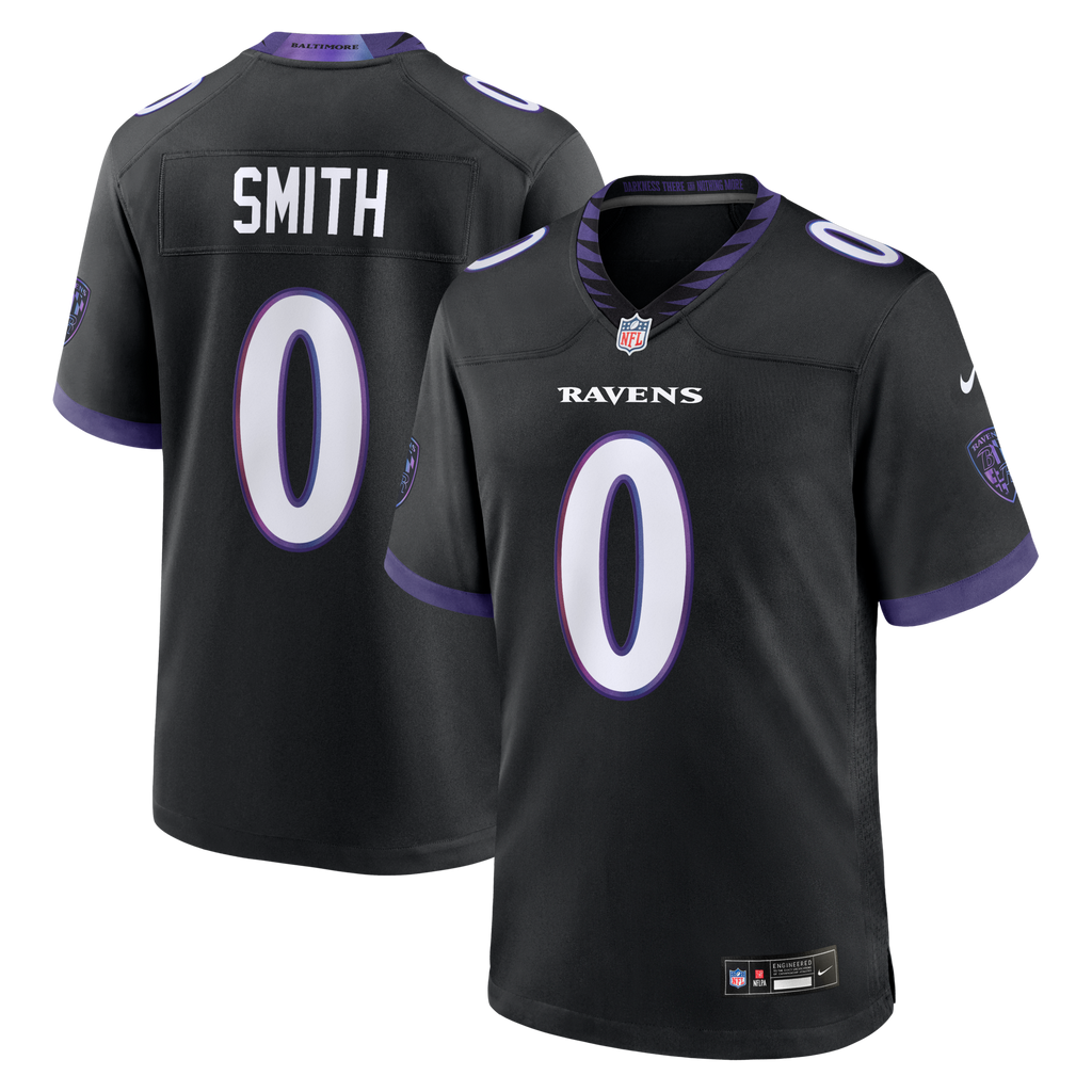 Baltimore Ravens Roquan Smith Black Alternate Game Jersey product image 2, provided for visual reference and product detail