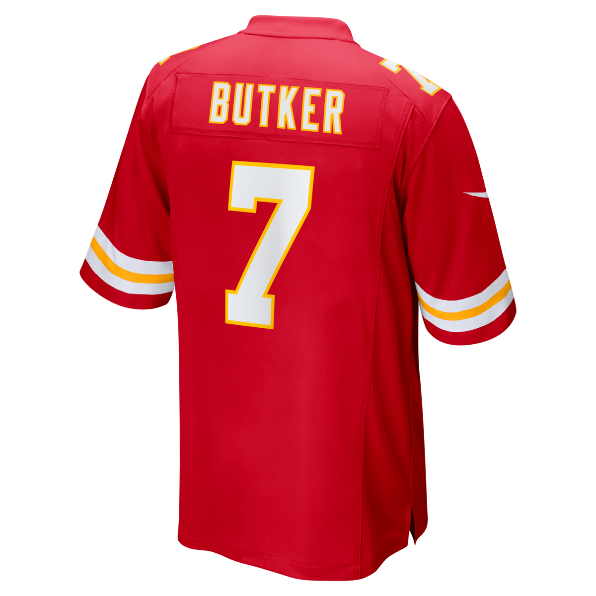 Kansas City Chiefs Harrison Butker Red Game Jersey product image 3, provided for visual reference and product detail review