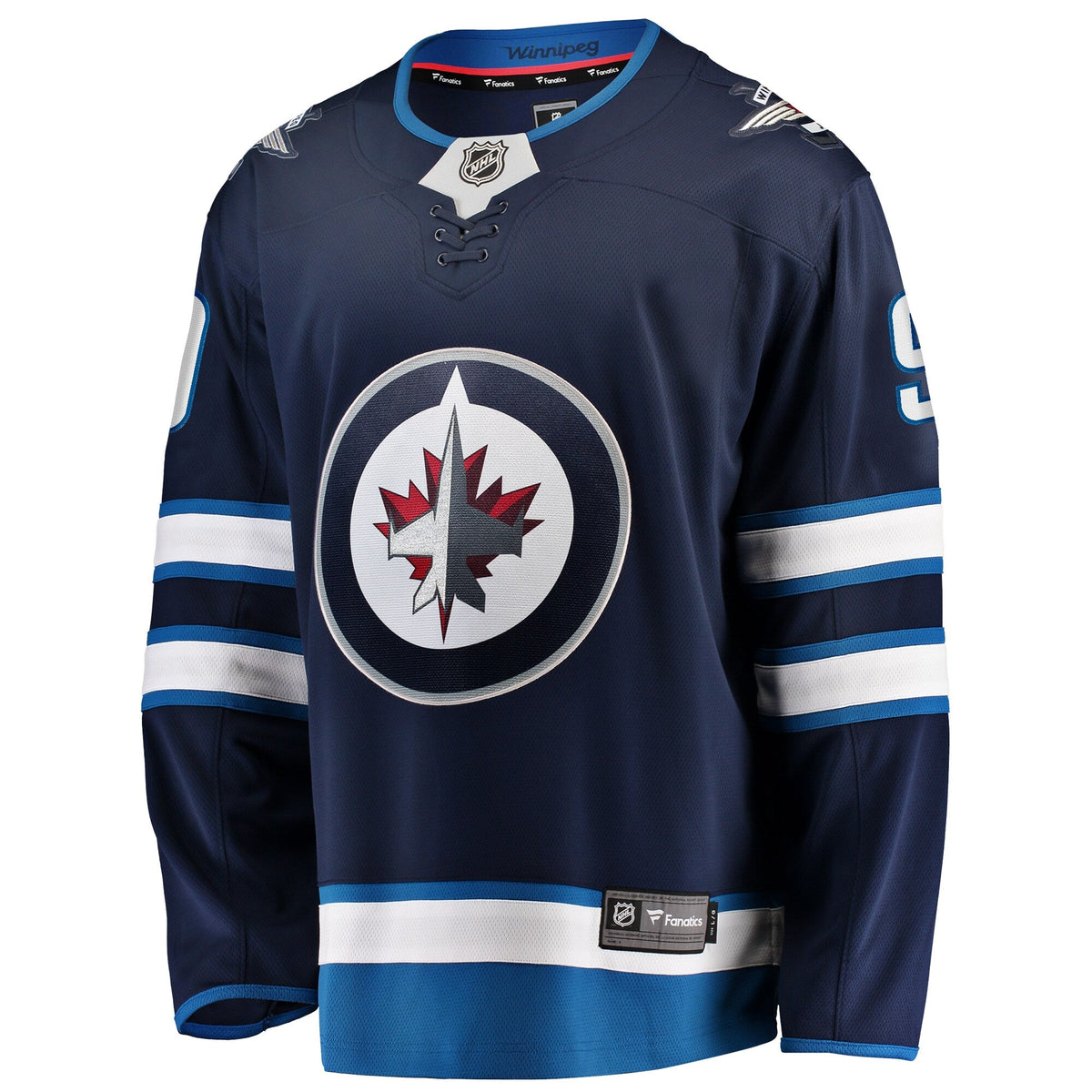 Winnipeg Jets Alex Iafallo Navy Home Premier Breakaway Player Jersey product image 3, provided for visual reference and