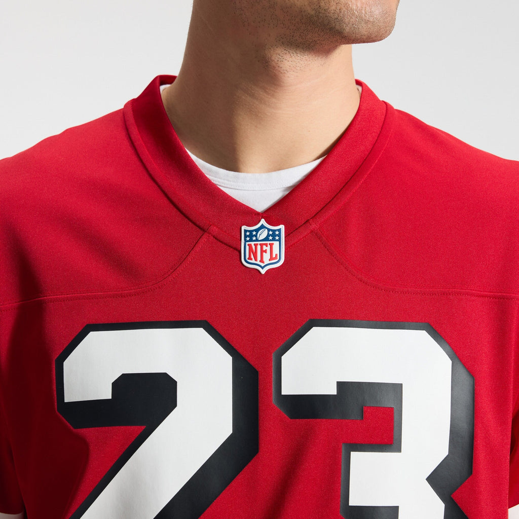 San Francisco 49ers Christian McCaffrey Scarlet Alternate Game Player Jersey product image 10, provided for visual reference