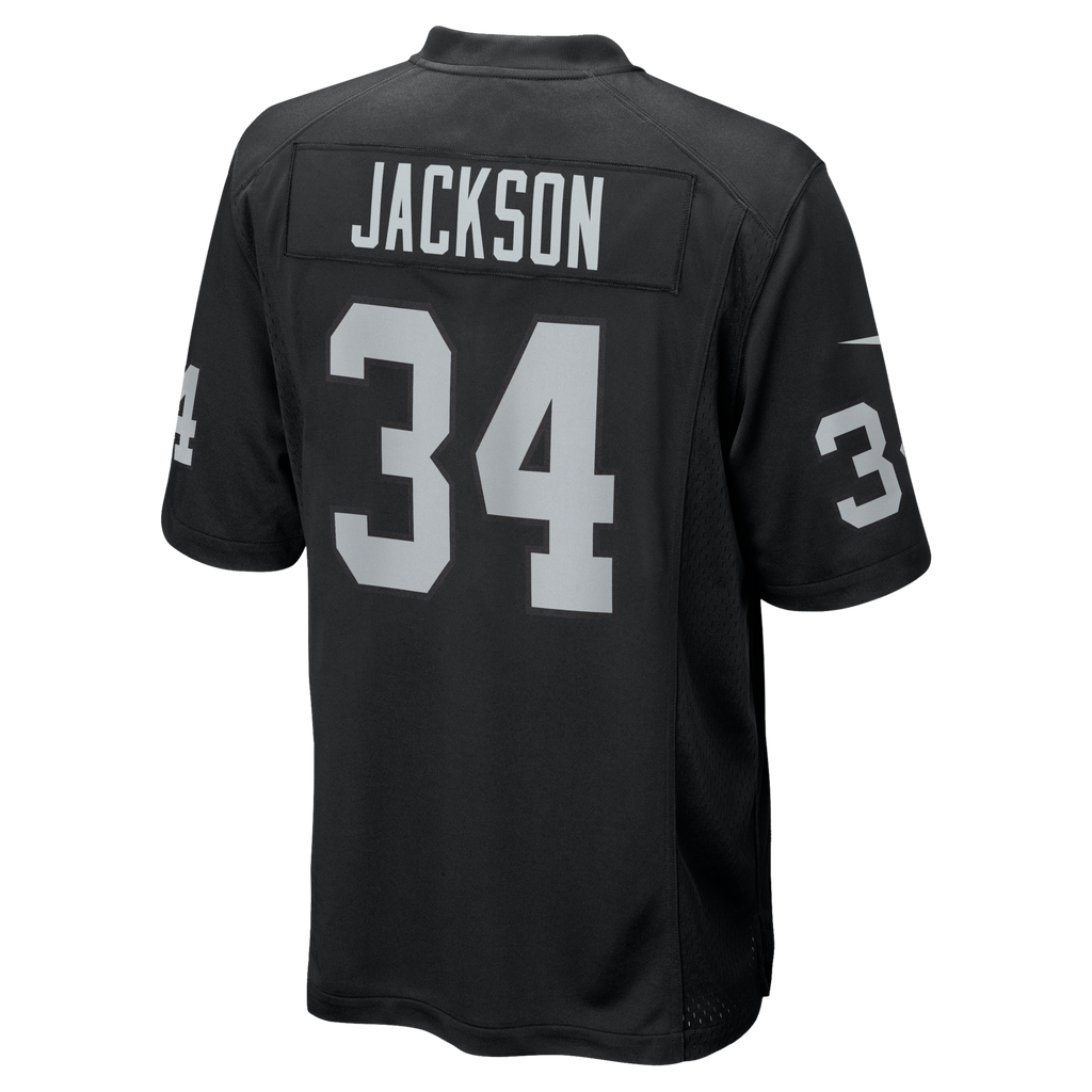 Las Vegas Raiders Bo Jackson Black Game Retired Player Jersey product image 3, provided for visual reference and product