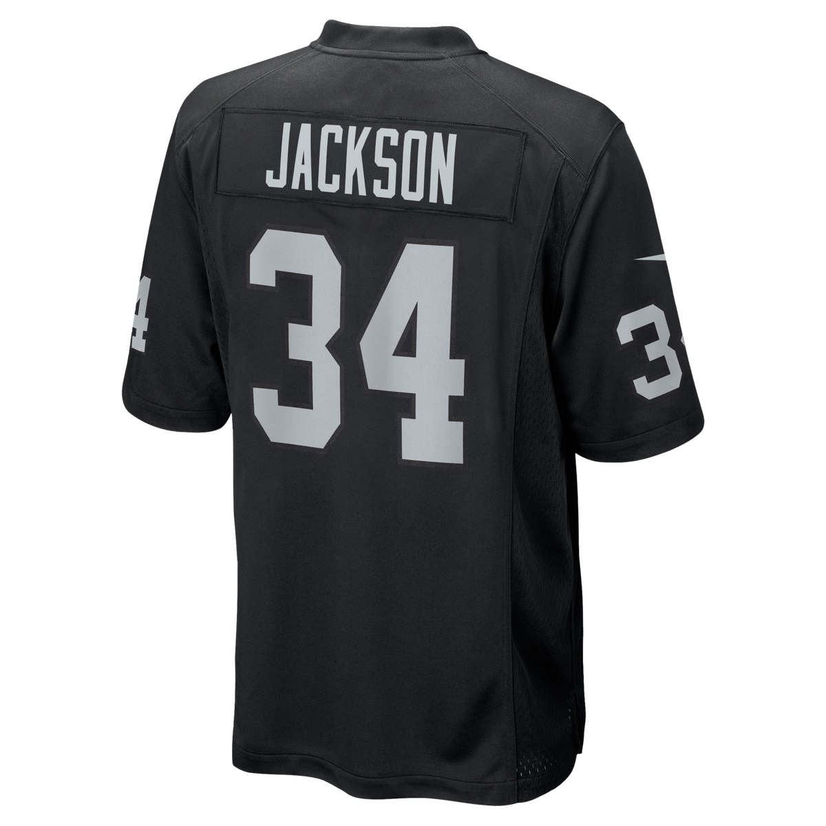 Las Vegas Raiders Bo Jackson Black Game Retired Player Jersey product image 3, provided for visual reference and product