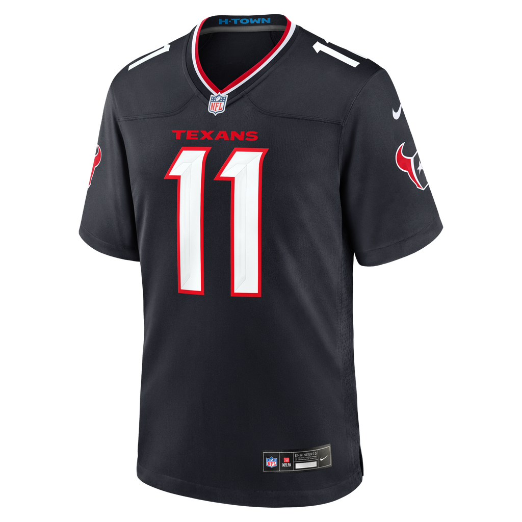 Houston Texans Tremon Smith Navy Team Game Jersey product image 2, provided for visual reference and product detail review