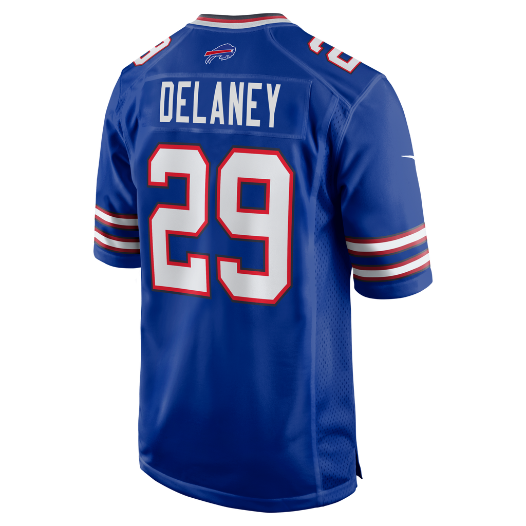 Buffalo Bills Dee Delaney Royal Game Jersey product image 3, provided for visual reference and product detail review