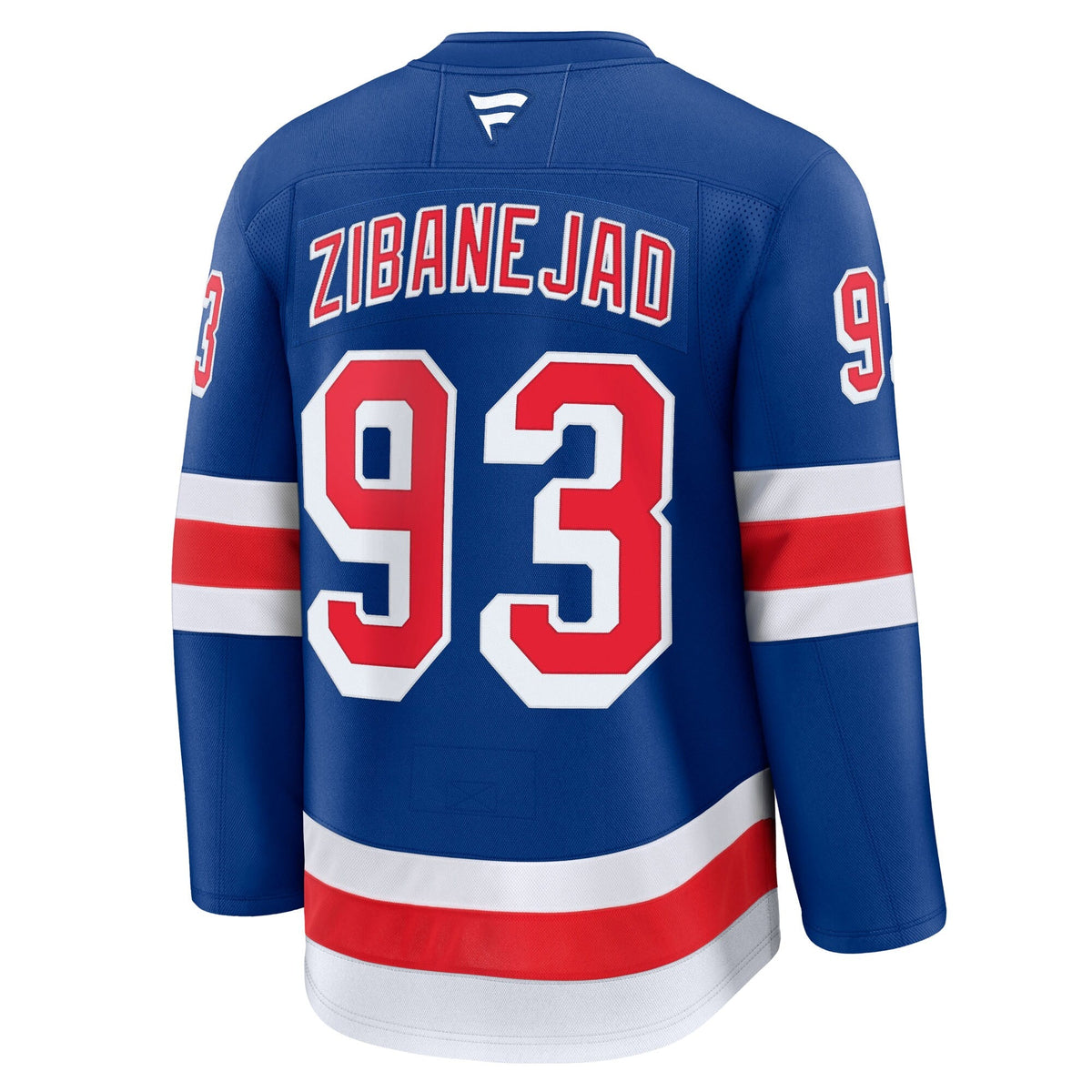 New York Rangers Mika Zibanejad Blue Home Premium Jersey product image 4, provided for visual reference and product detail