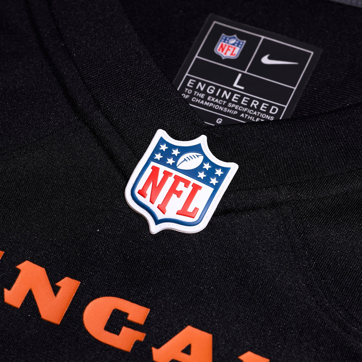 Cincinnati Bengals Kyle Dugger Black Team Game Jersey product image 4, provided for visual reference and product detail