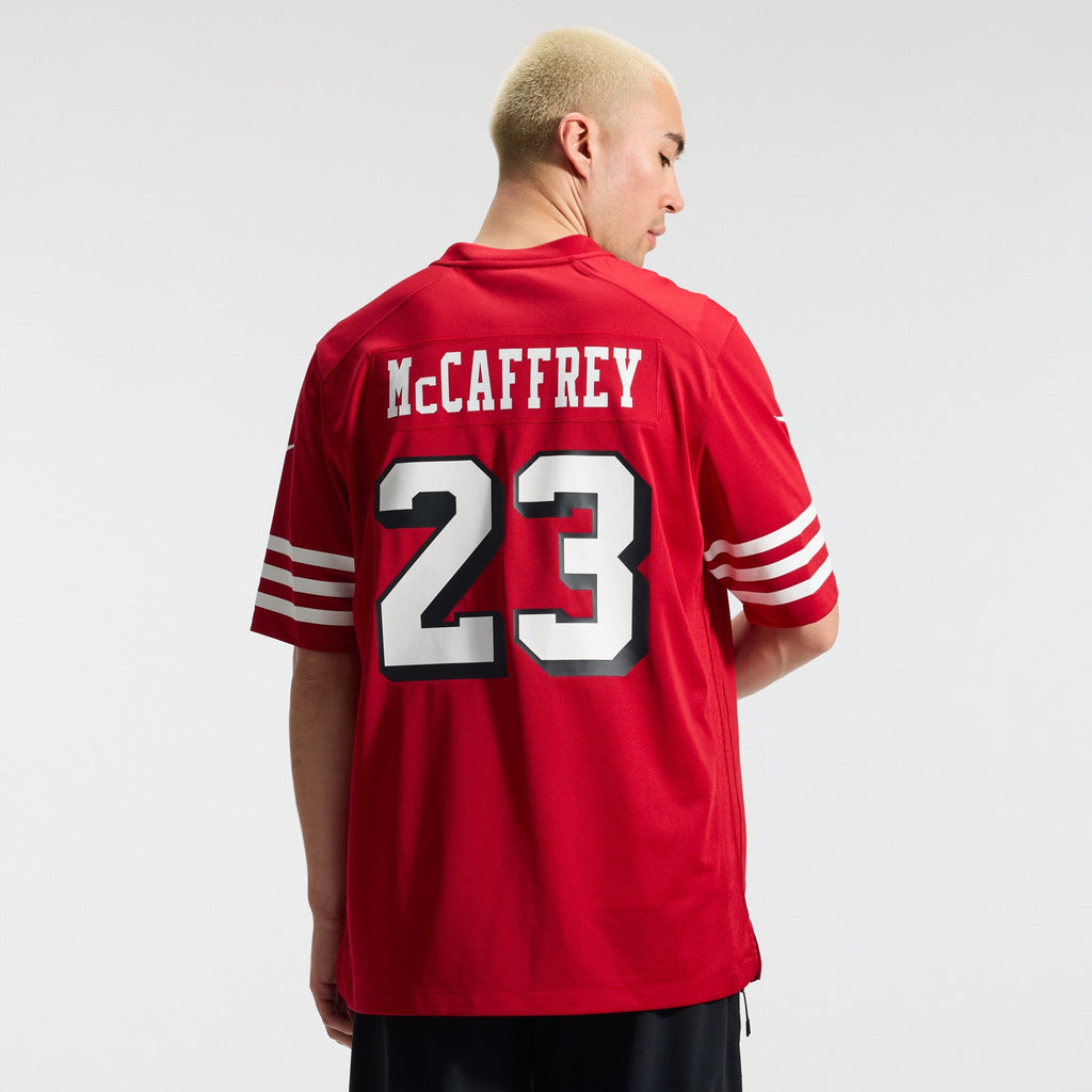 San Francisco 49ers Christian McCaffrey Scarlet Alternate Game Player Jersey product image 4, provided for visual reference