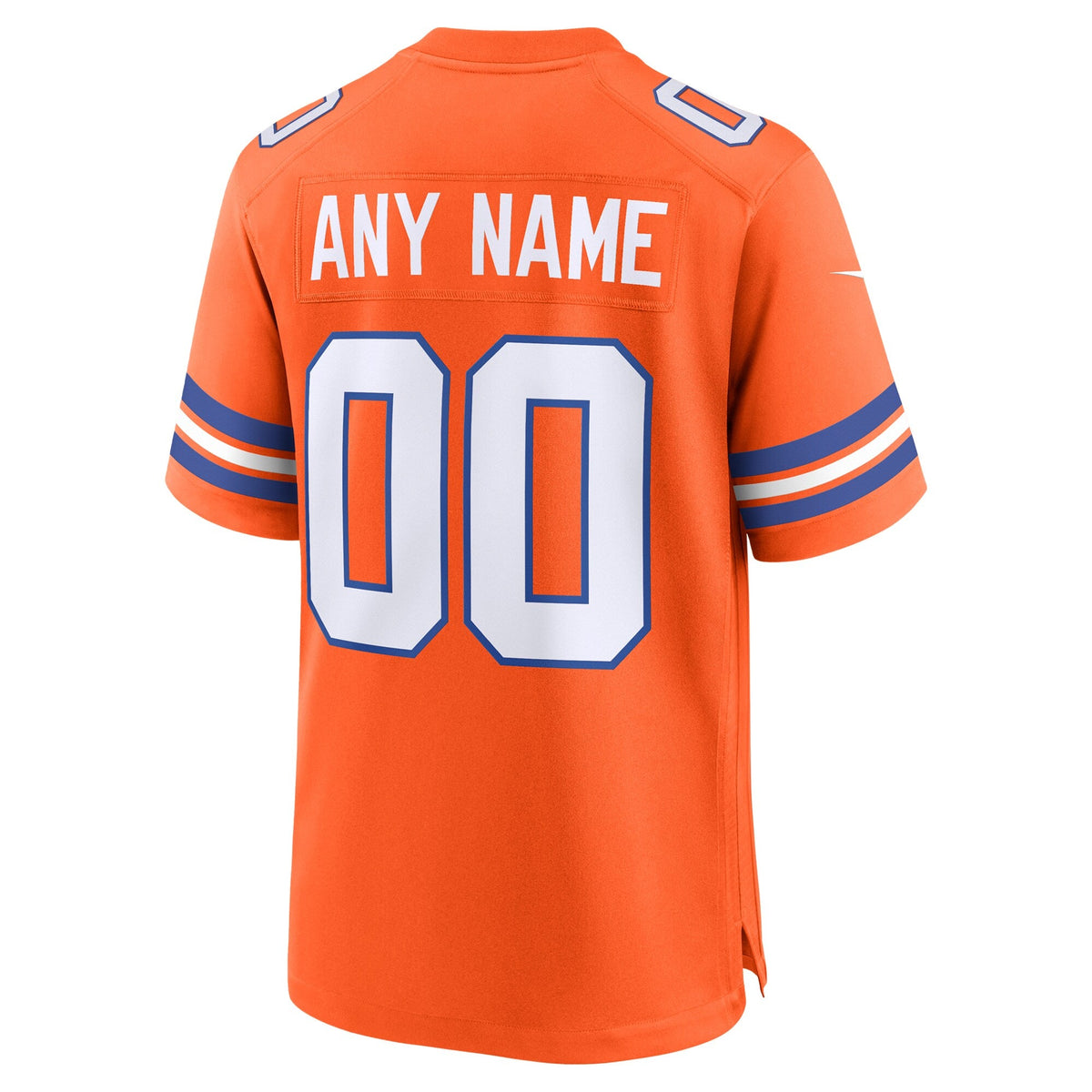 Denver Broncos Orange Mile High Collection 1977 Throwback Custom Game Jersey product image 4, provided for visual reference