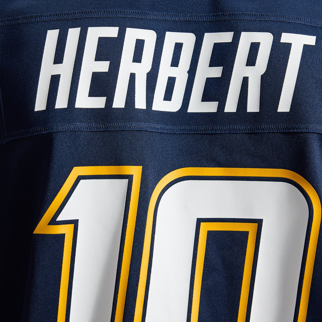 Los Angeles Chargers Justin Herbert Navy Alternate Super Chargers Game Player Jersey product image 13, provided for visual