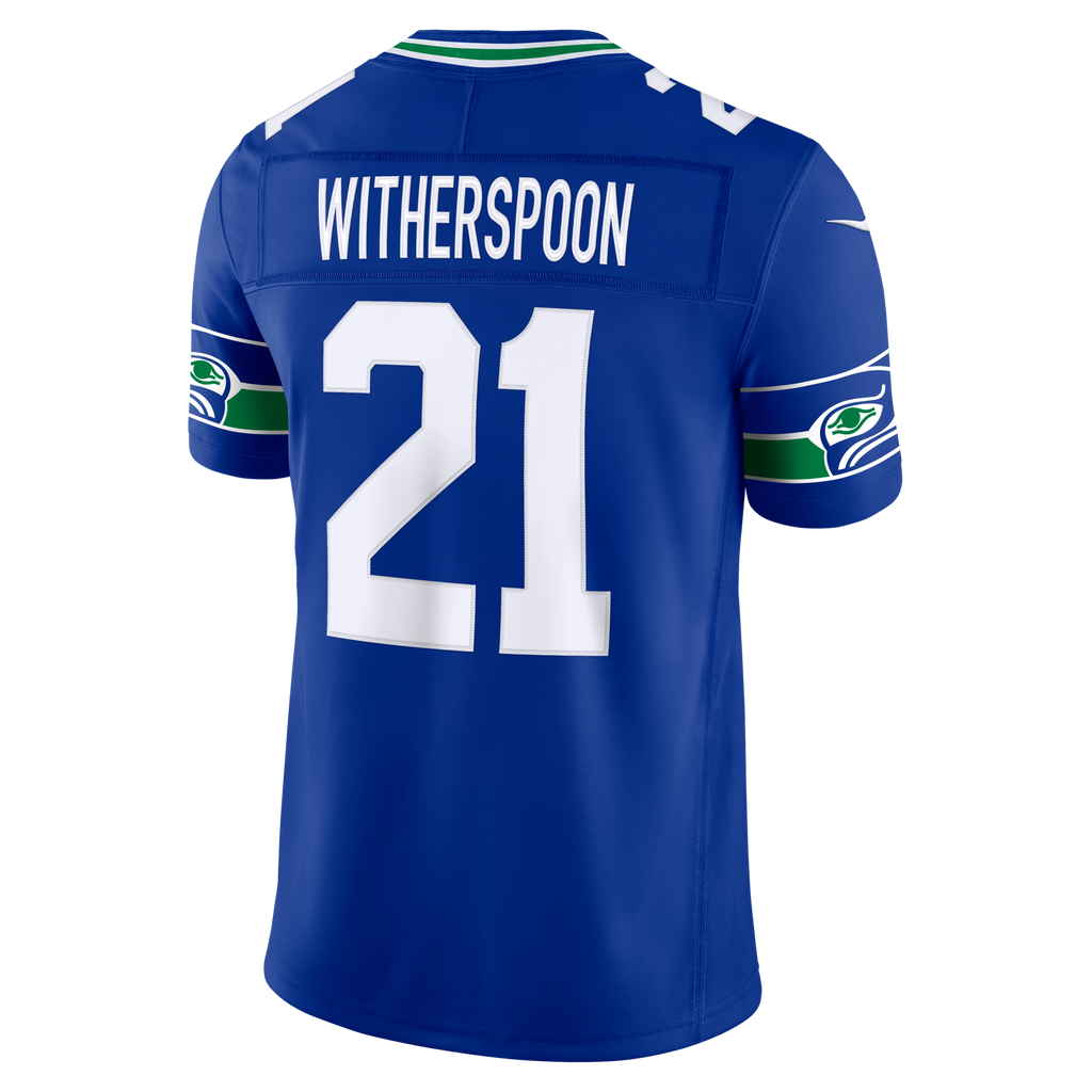 Seattle Seahawks Devon Witherspoon Royal Alternate Vapor F.U.S.E. Stitched Limited Jersey product image 4, provided for