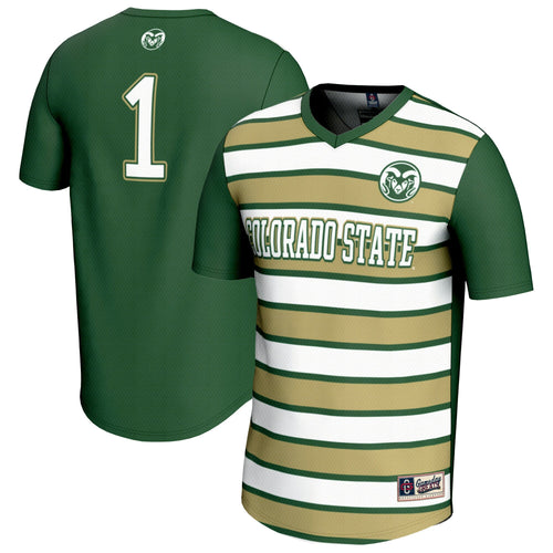 #1 Colorado State Rams Lightweight Soccer Fashion Jersey - Green product image 2, provided for visual reference and product