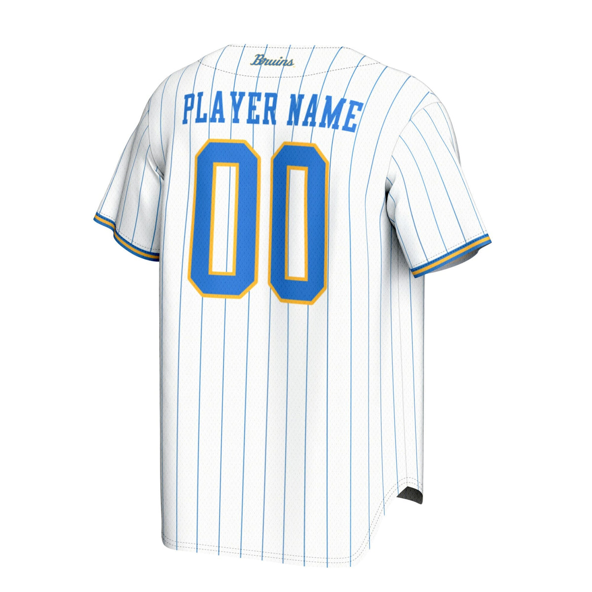 UCLA Bruins Lightweight Collegiate Baseball NIL Pick-A-Player Fashion Jersey - White product image 4, provided for visual