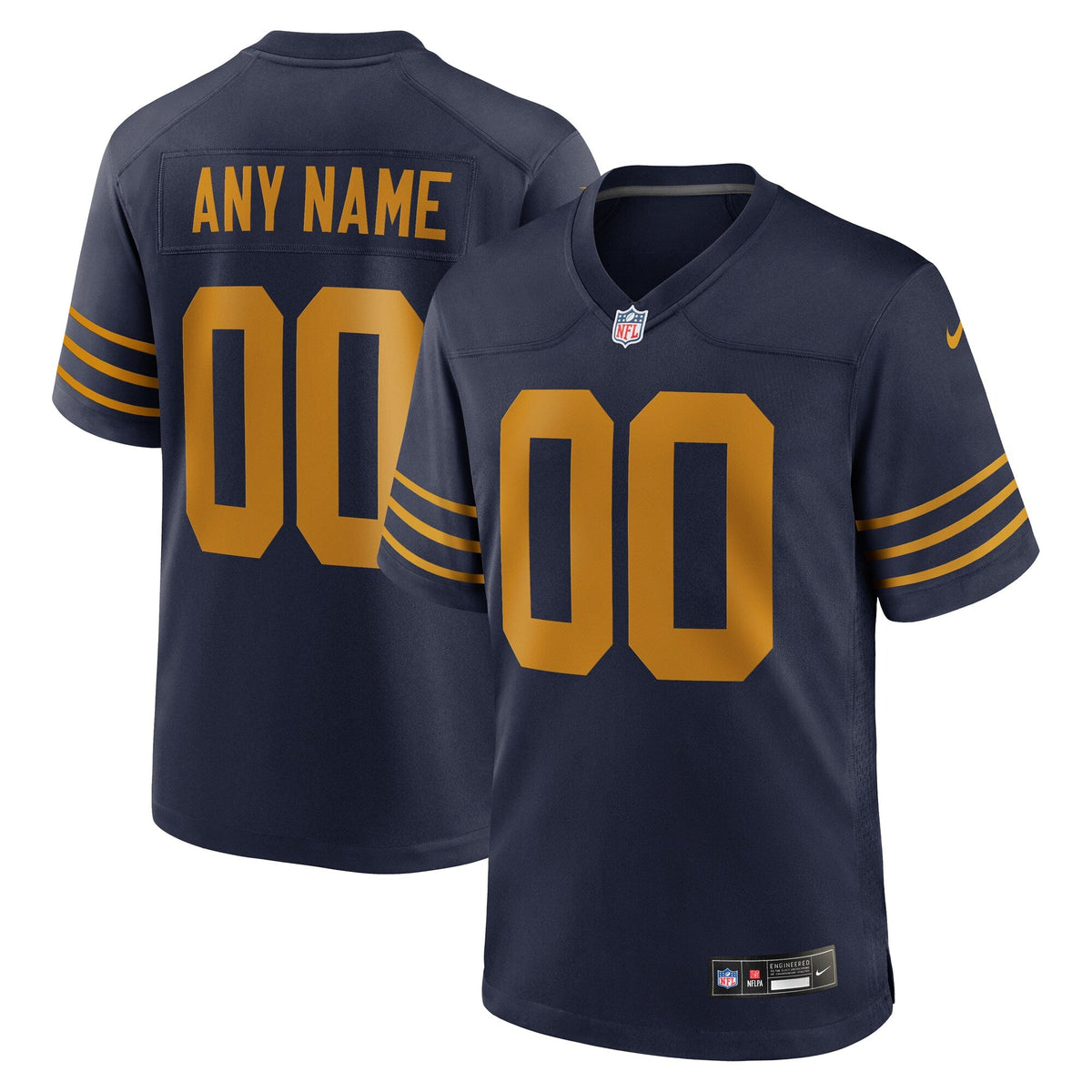 Green Bay Packers Navy The 1923 Classic Game Custom Jersey product image 1, provided for visual reference and product detail