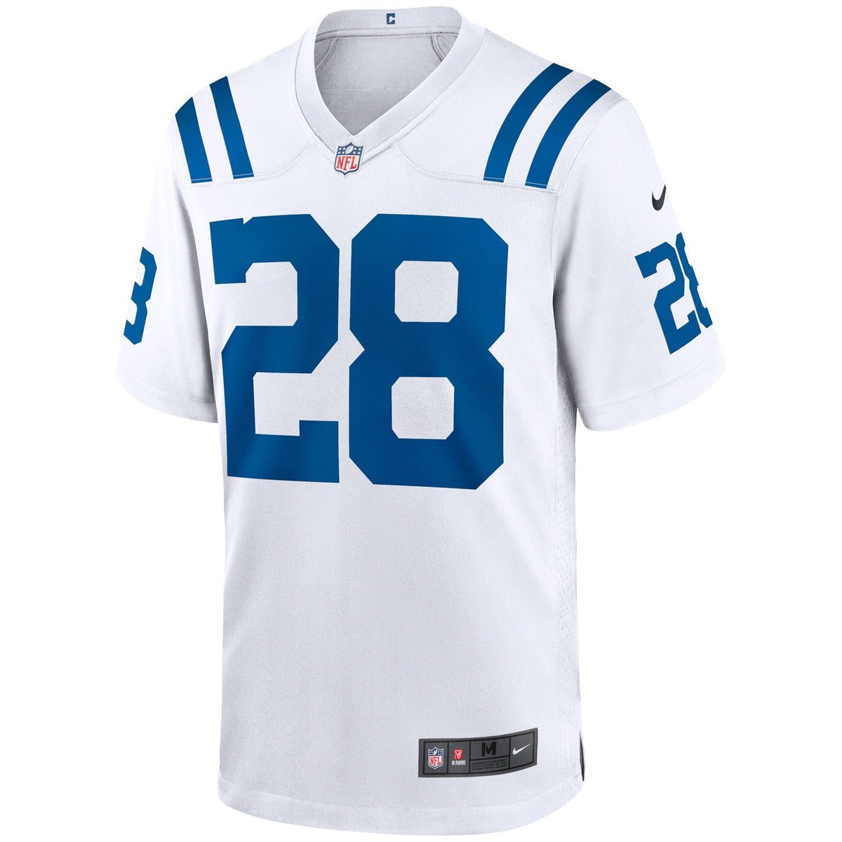 Indianapolis Colts Jonathan Taylor White Game Jersey product image 3, provided for visual reference and product detail review