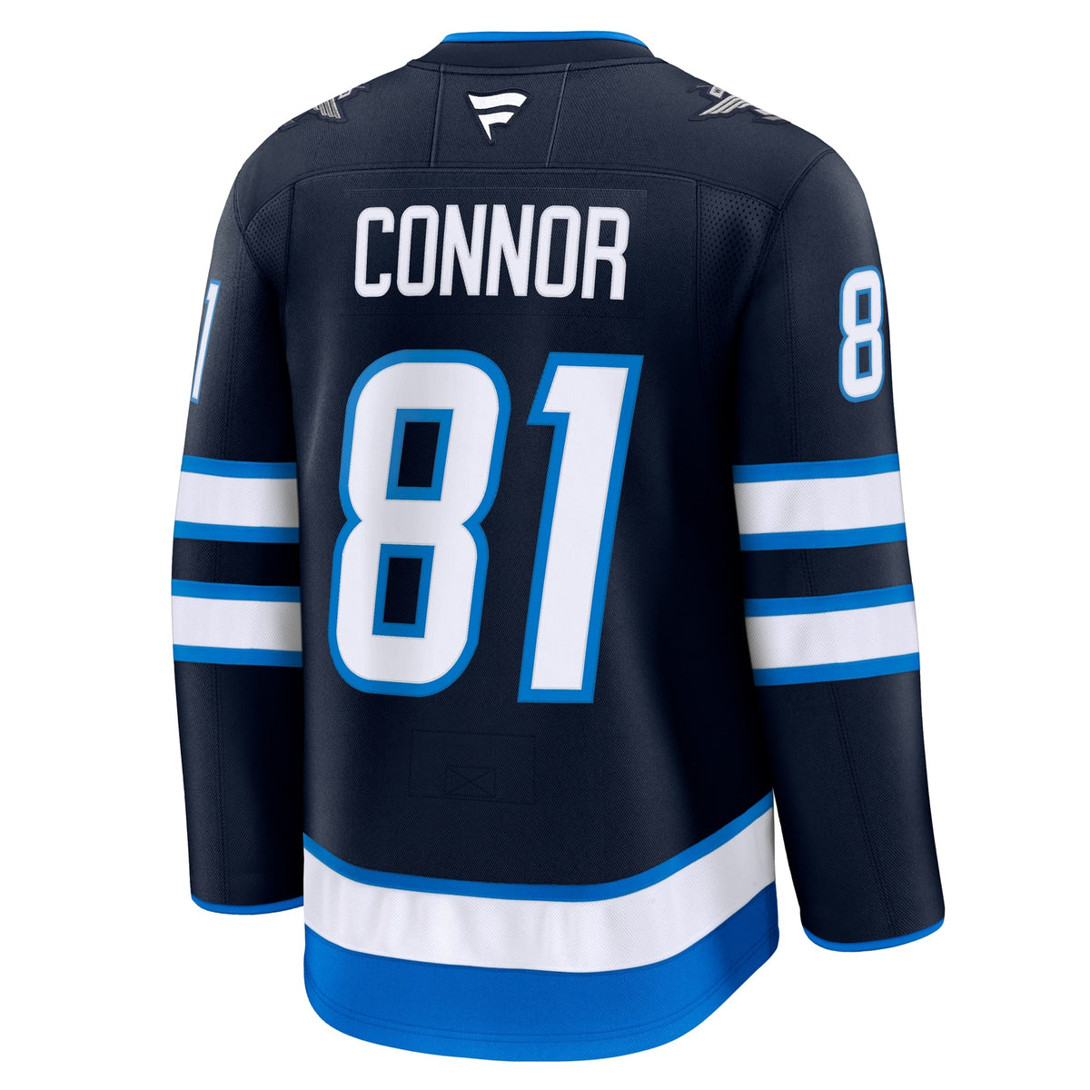 Winnipeg Jets Kyle Connor Navy Home Premium Jersey product image 4, provided for visual reference and product detail review