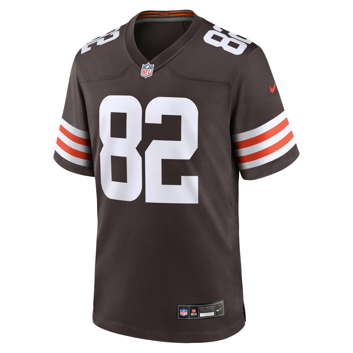Cleveland Browns Ozzie Newsome Brown Game Retired Player Jersey product image 2, provided for visual reference and product