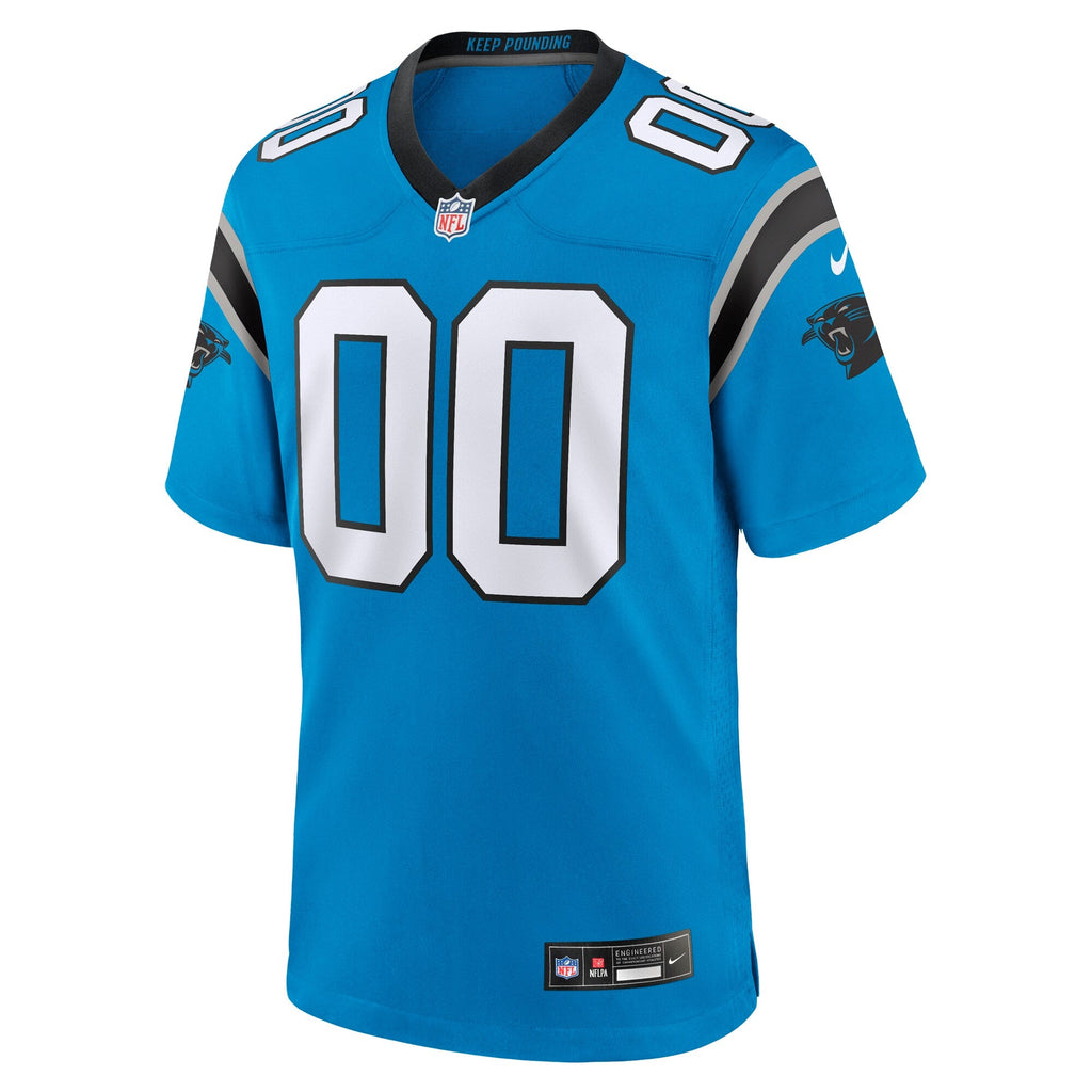 Carolina Panthers Blue Alternate Custom Game Jersey product image 3, provided for visual reference and product detail review