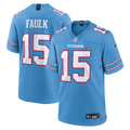 Tennessee Titans Keldric Faulk Light Blue Team Game Jersey product image 1, provided for visual reference and product detail