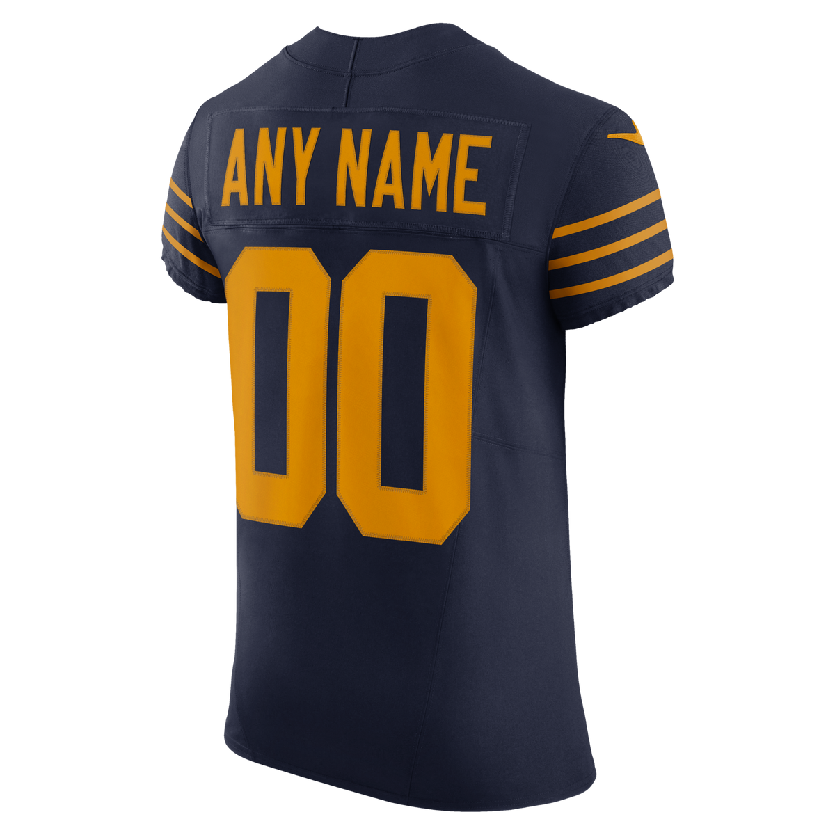 Green Bay Packers Navy Alternate Vapor F.U.S.E. Elite Custom Jersey product image 4, provided for visual reference and