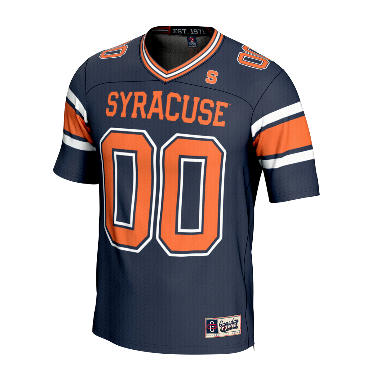 Syracuse Orange NIL Pick-A-Player Lightweight Collegiate Football Fashion Jersey - Navy product image 3, provided for visual