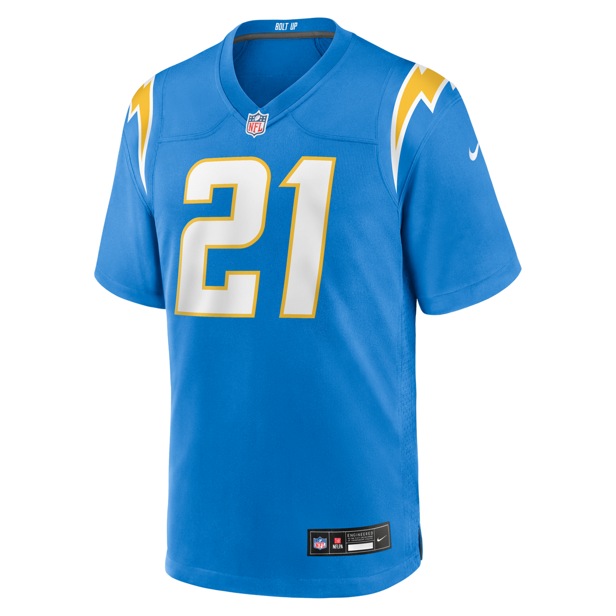 Los Angeles Chargers John Hadl Powder Blue Game Retired Player Jersey product image 2, provided for visual reference and