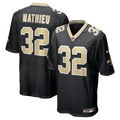 New Orleans Saints Tyrann Mathieu Black Game Jersey product image 1, provided for visual reference and product detail review