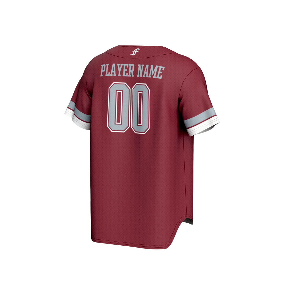 Fordham Rams Lightweight Collegiate Baseball NIL Pick-A-Player Fashion Jersey - Maroon product image 4, provided for visual