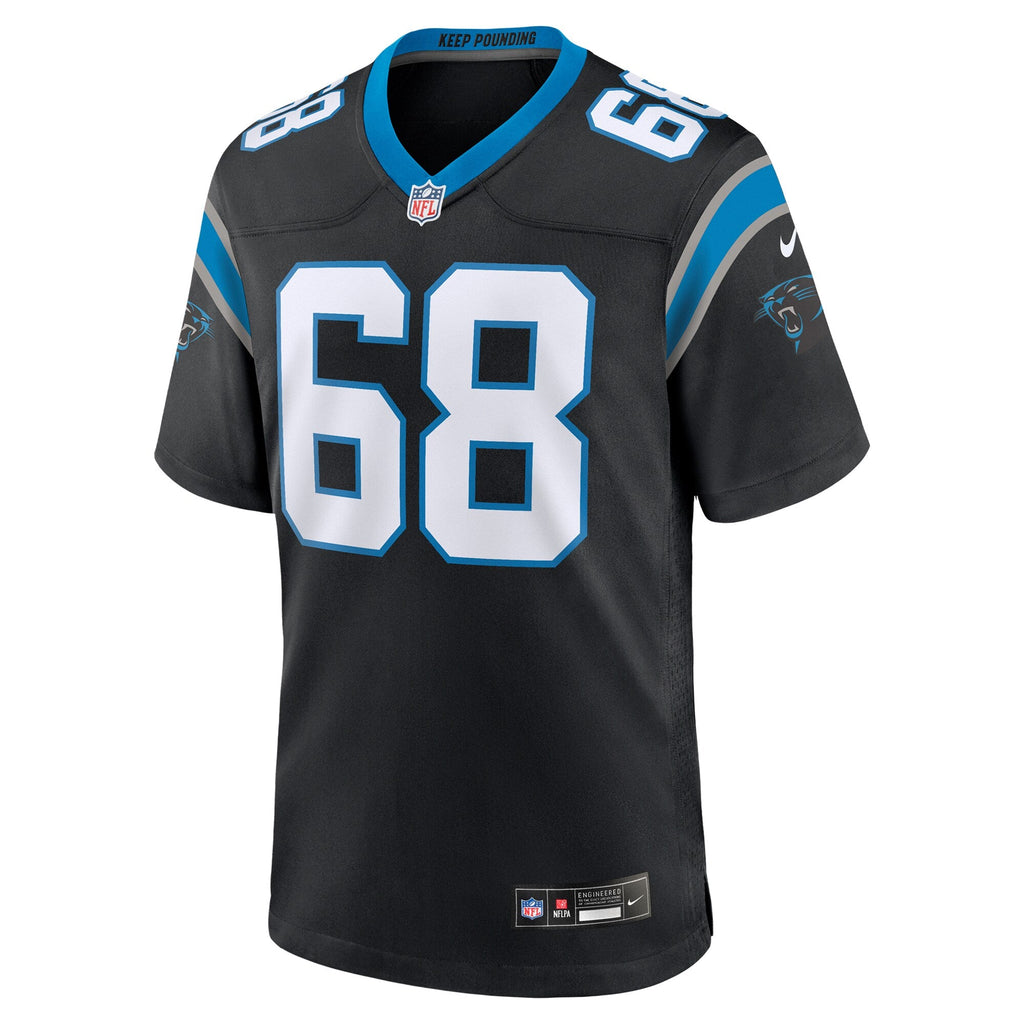 Carolina Panthers Damien Lewis Black Game Jersey product image 3, provided for visual reference and product detail review
