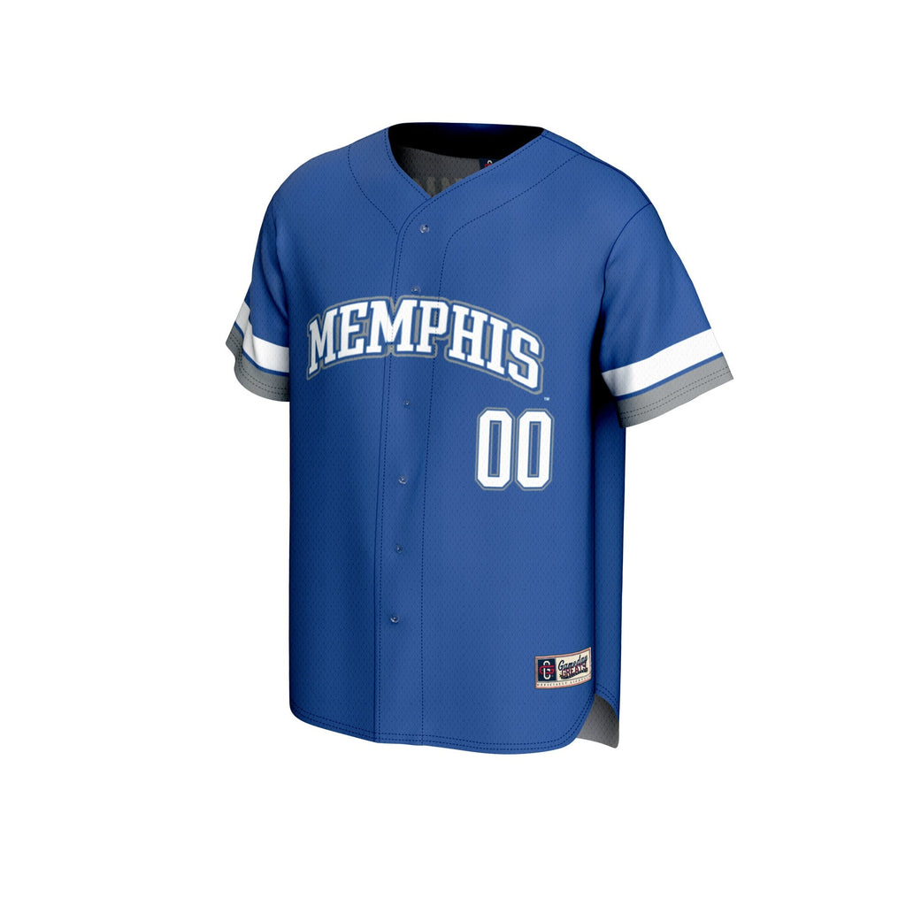 Memphis Tigers Lightweight Collegiate Baseball NIL Pick-A-Player Fashion Jersey - Royal product image 3, provided for visual