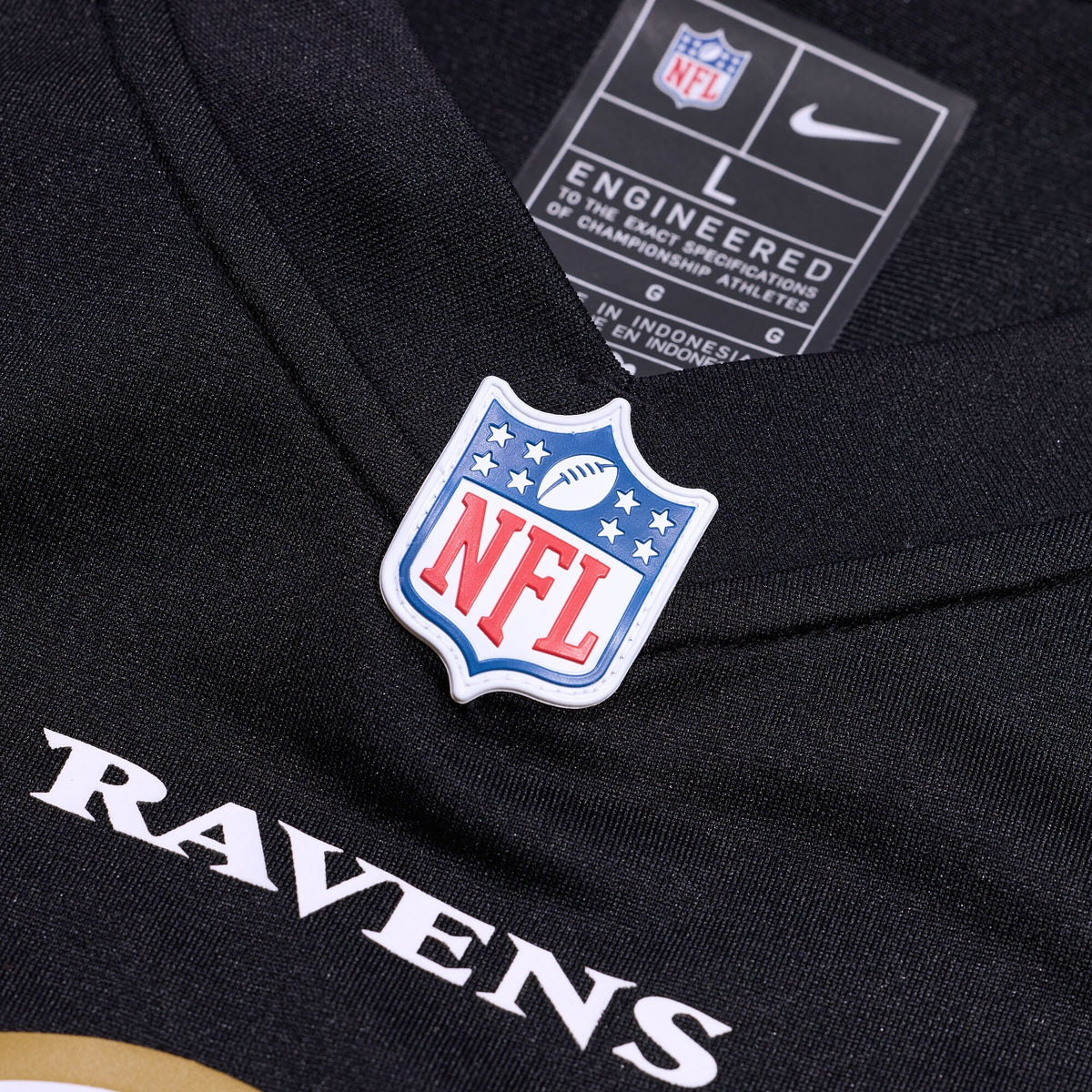 Baltimore Ravens Lamar Jackson Black Alternate Game Jersey product image 5, provided for visual reference and product detail
