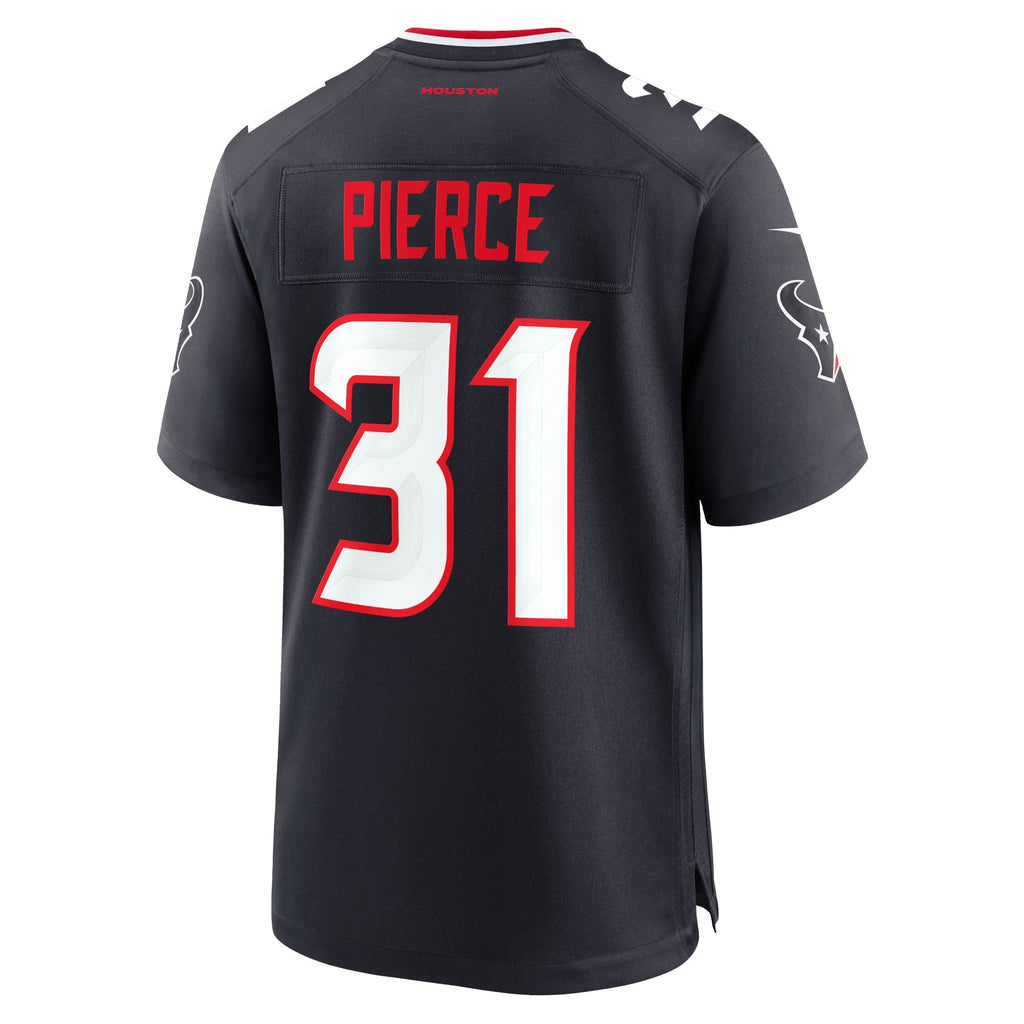 Houston Texans Dameon Pierce Navy Game Jersey product image 4, provided for visual reference and product detail review