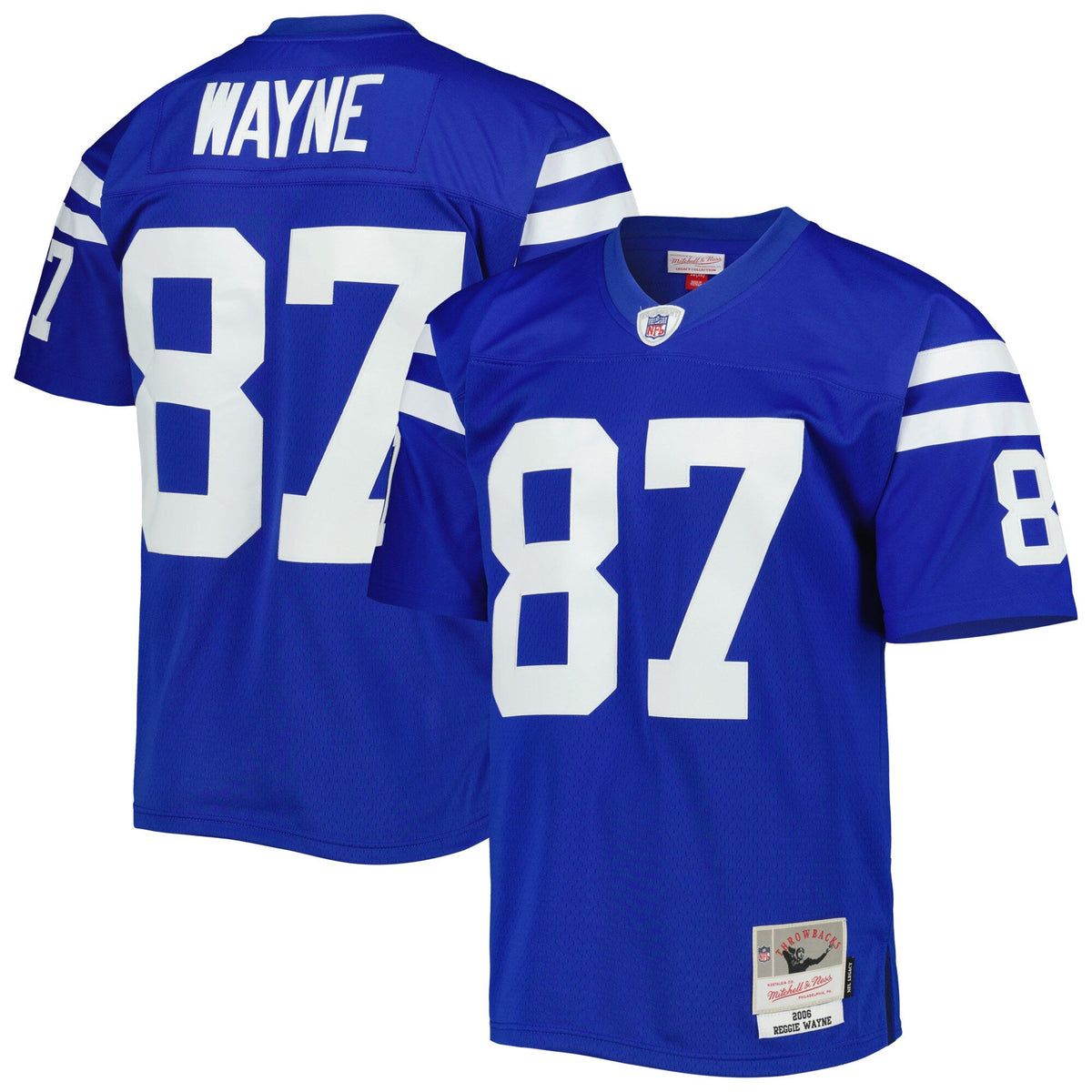 Indianapolis Colts Reggie Wayne Royal Legacy Replica Jersey product image 1, provided for visual reference and product