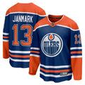 Edmonton Oilers Mattias Janmark Royal Home Breakaway Jersey product image 1, provided for visual reference and product