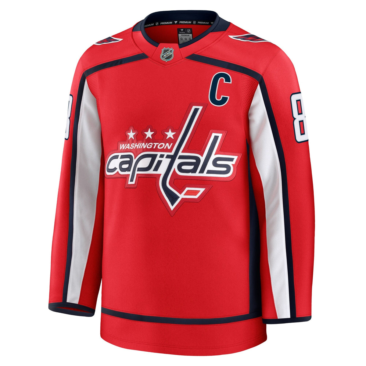 Washington Capitals Alexander Ovechkin Red Home Premium Jersey product image 3, provided for visual reference and product