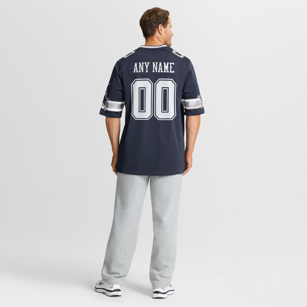Dallas Cowboys Navy Custom Game Jersey product image 9, provided for visual reference and product detail review