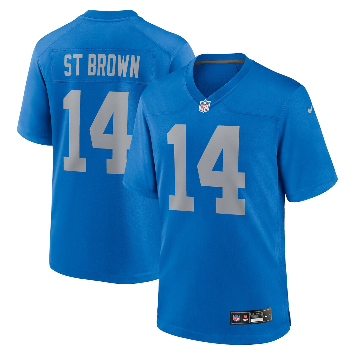 Detroit Lions Amon-Ra St. Brown Blue Alternate Game Jersey product image 2, provided for visual reference and product detail
