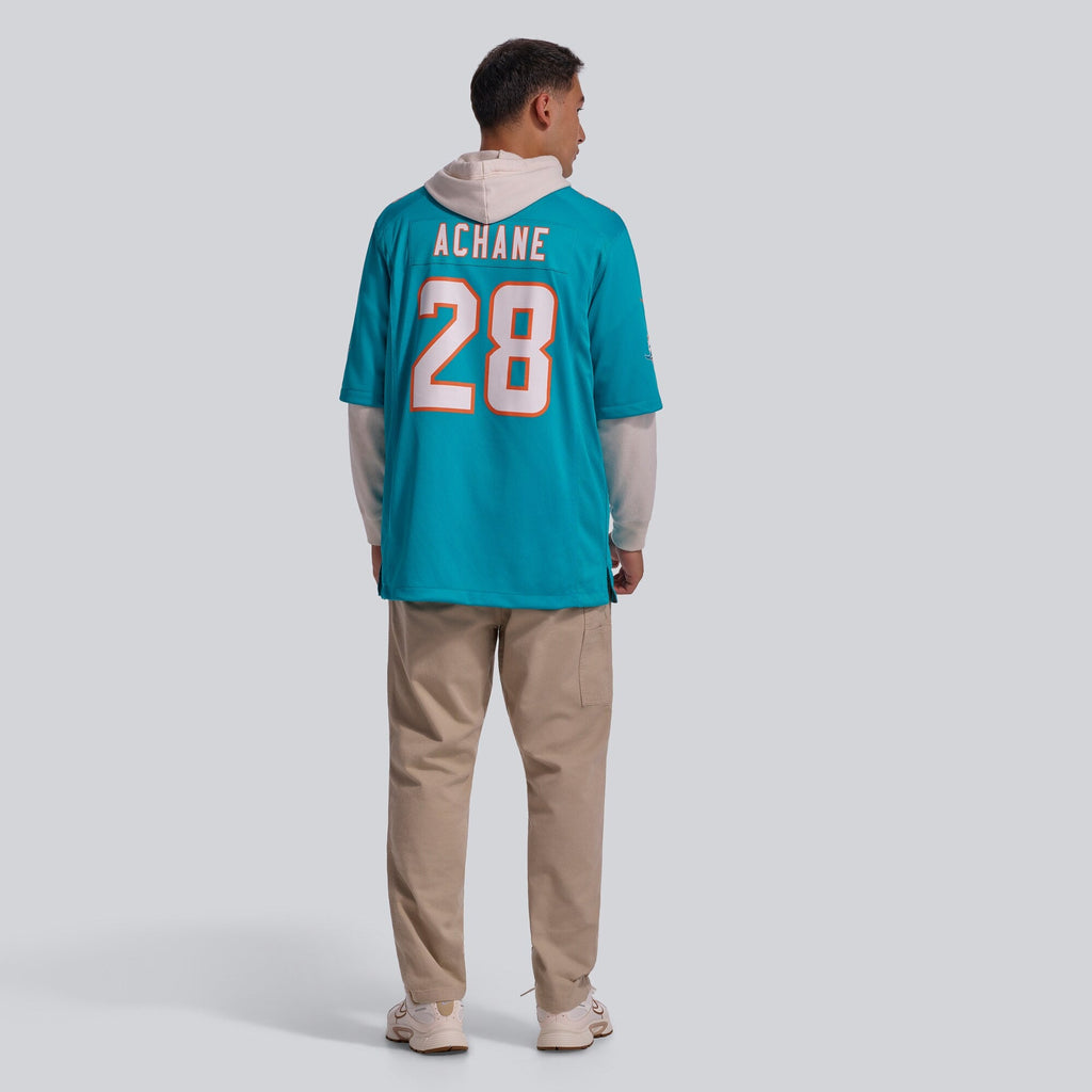 Miami Dolphins Devon Achane Aqua Player Game Jersey product image 6, provided for visual reference and product detail review