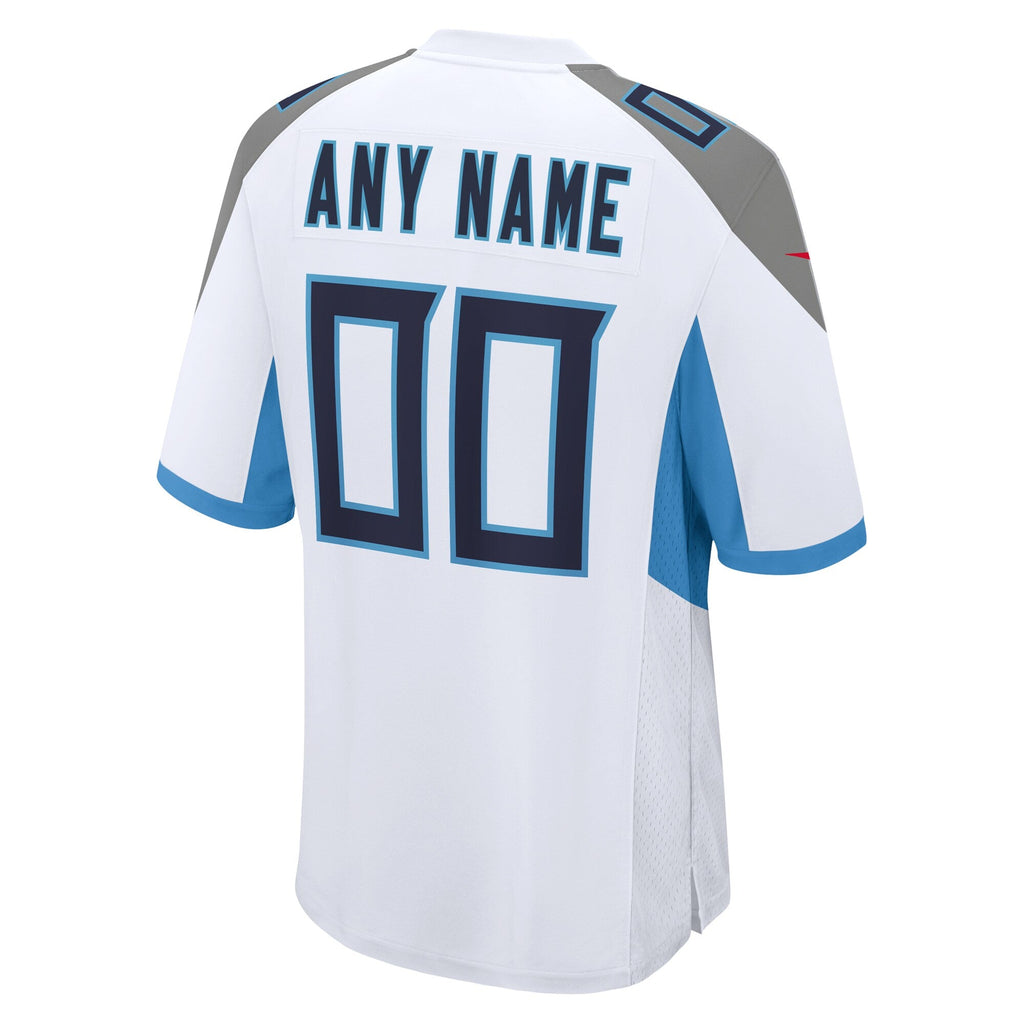 Tennessee Titans White Custom Game Jersey product image 4, provided for visual reference and product detail review