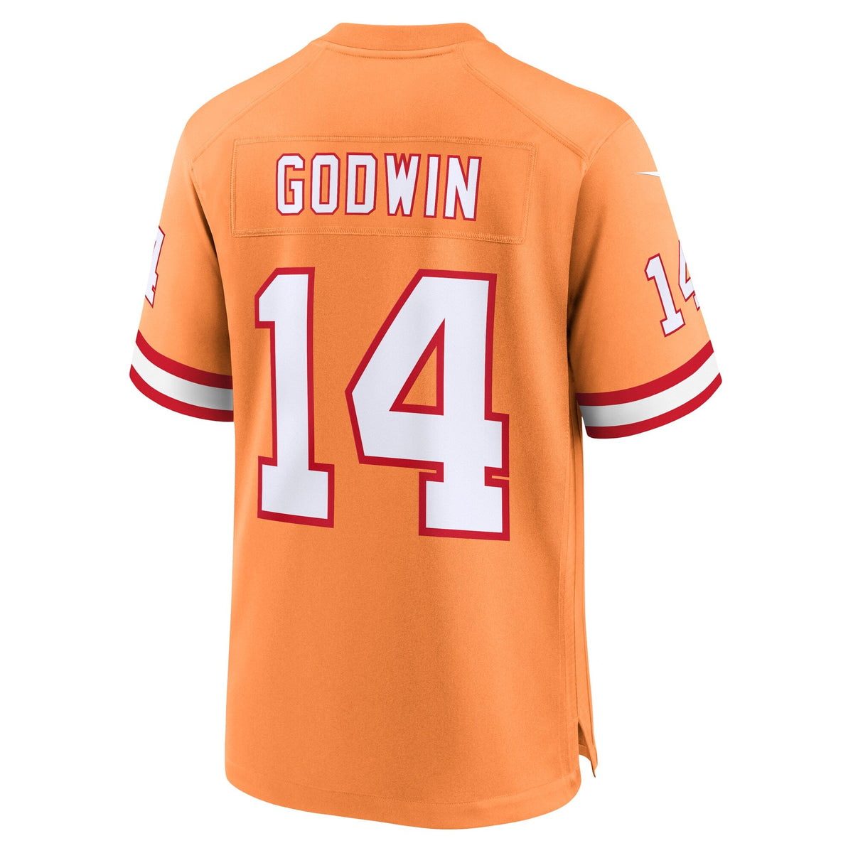 Tampa Bay Buccaneers Chris Godwin Orange Throwback Game Jersey product image 4, provided for visual reference and product