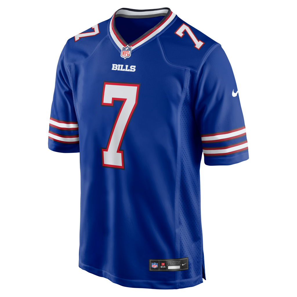 Buffalo Bills Doug Flutie Royal Game Retired Player Jersey product image 2, provided for visual reference and product detail