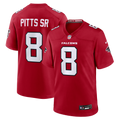 Atlanta Falcons Kyle Pitts Sr. Red Game Jersey product image 1, provided for visual reference and product detail review