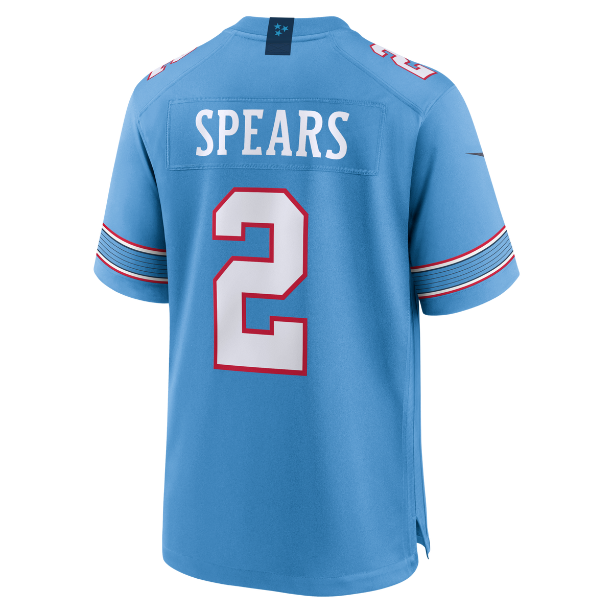 Tennessee Titans Tyjae Spears Light Blue Game Jersey product image 4, provided for visual reference and product detail review