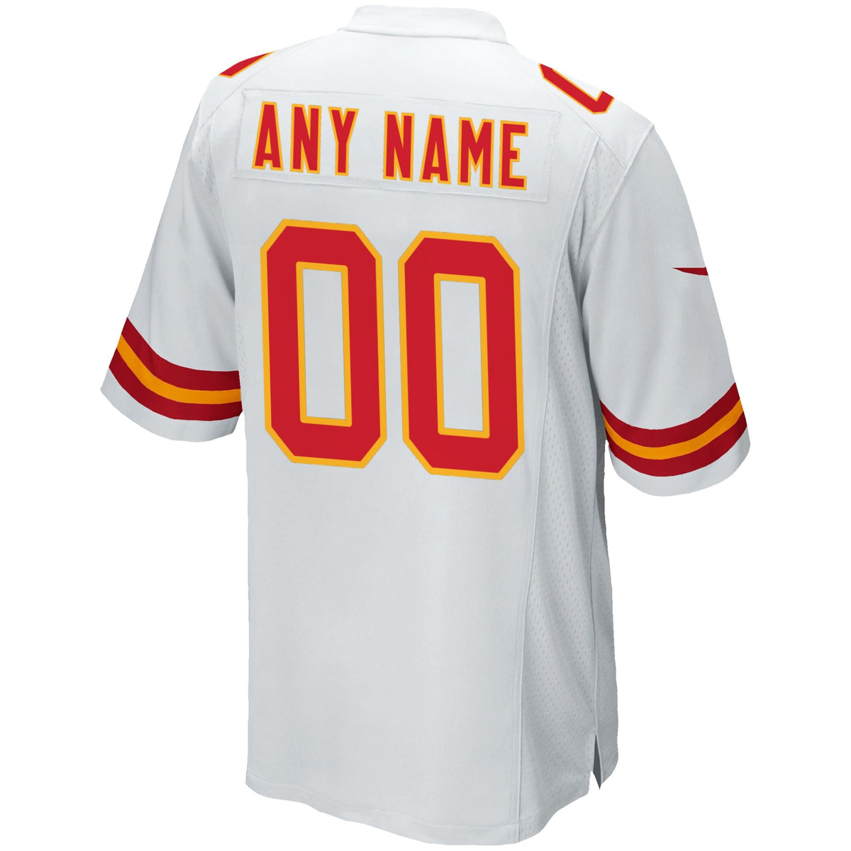 Kansas City Chiefs White Custom Game Jersey product image 4, provided for visual reference and product detail review