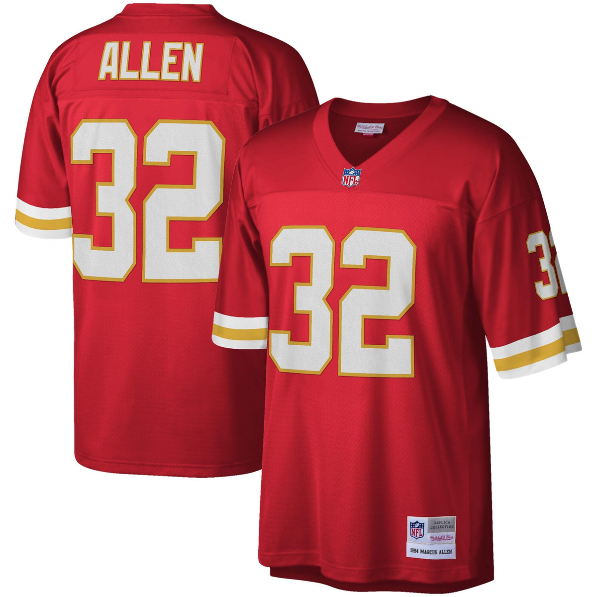 Kansas City Chiefs Marcus Allen Red Legacy Replica Jersey product image 2, provided for visual reference and product detail